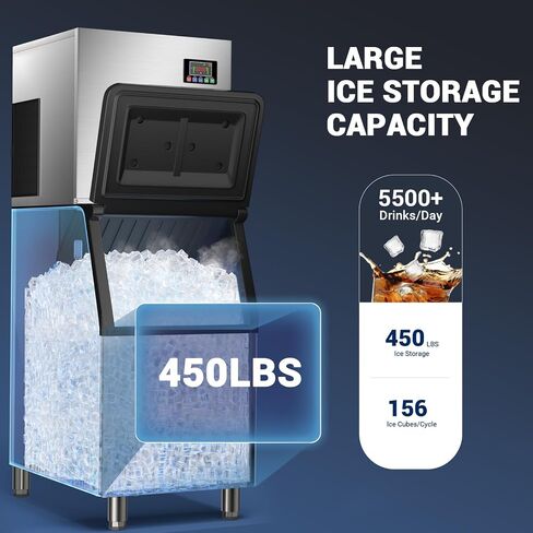 120lbs/24H ice Machine with 33lbs Ice Storage Capacity, Ice Maker Commercial for Bar Restaurant Home Office, with Scoop in Saudi Arabia