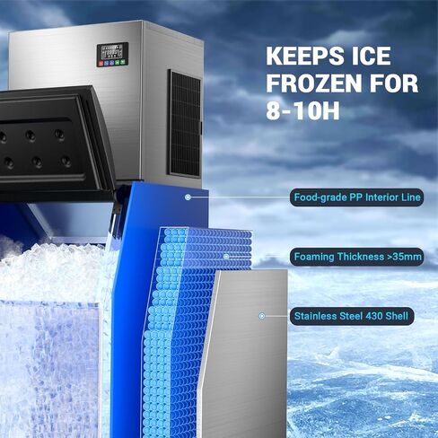 120lbs/24H ice Machine with 33lbs Ice Storage Capacity, Ice Maker Commercial for Bar Restaurant Home Office, with Scoop in Saudi Arabia