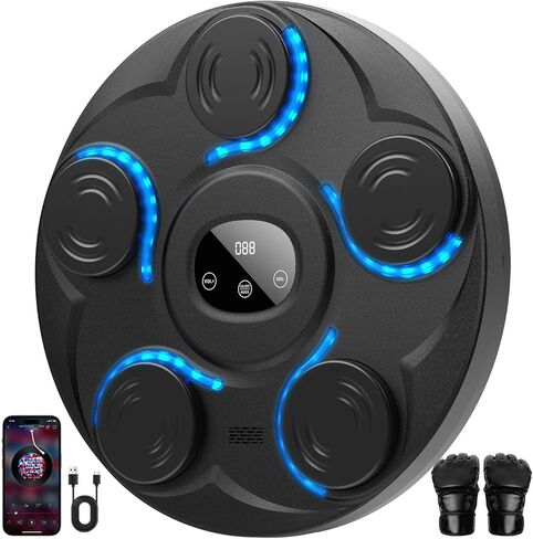 آلة الملاكمة للموسيقى ، تدريب Bluetooth الذكي مع قفازات الملاكمة ، آلة اللكم الموسيقية المثبتة على الحائط ، 6 آلة تثقيب الحجم الكبير للبالغين الأطفال in Kuwait