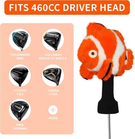 Craftsman Golf Club Cover Fur Seal Driver Headcover Funny Plush Golf Head Cover Driver Club Cover for Men Women Kids Golf Gifts in Saudi Arabia