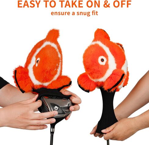 Craftsman Golf Club Cover Fur Seal Driver Headcover Funny Plush Golf Head Cover Driver Club Cover for Men Women Kids Golf Gifts in Saudi Arabia