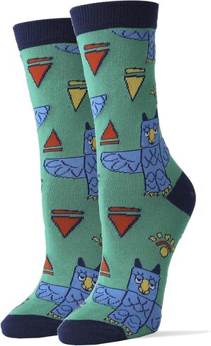 ooohyeah Women's Funny Novelty Train Crew Socks, Crazy Fun Saying Silly Cotton Dress Socks Gift, All Aboard in Saudi Arabia