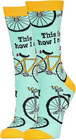 ooohyeah Women's Funny Novelty Train Crew Socks, Crazy Fun Saying Silly Cotton Dress Socks Gift, All Aboard in Saudi Arabia