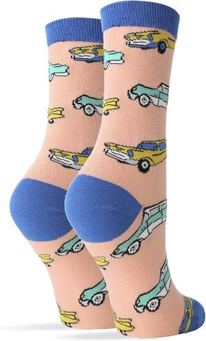 ooohyeah Women's Funny Novelty Train Crew Socks, Crazy Fun Saying Silly Cotton Dress Socks Gift, All Aboard in Saudi Arabia