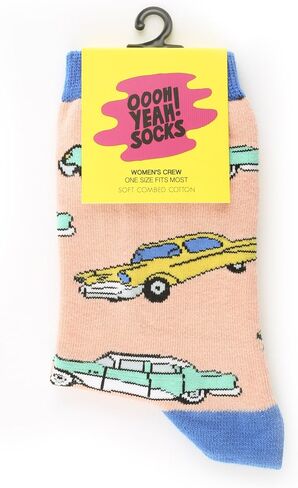 ooohyeah Women's Funny Novelty Train Crew Socks, Crazy Fun Saying Silly Cotton Dress Socks Gift, All Aboard in Saudi Arabia