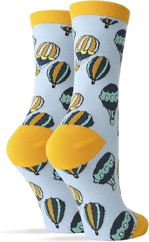 ooohyeah Women's Funny Novelty Train Crew Socks, Crazy Fun Saying Silly Cotton Dress Socks Gift, All Aboard in Saudi Arabia