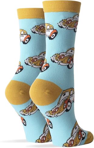 ooohyeah Women's Funny Novelty Train Crew Socks, Crazy Fun Saying Silly Cotton Dress Socks Gift, All Aboard in Saudi Arabia