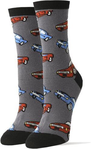 ooohyeah Women's Funny Novelty Train Crew Socks, Crazy Fun Saying Silly Cotton Dress Socks Gift, All Aboard in Saudi Arabia