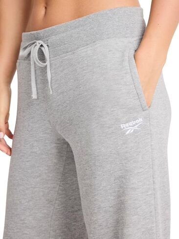 بنطال رياضي نسائي واسع الساق من Reebok، مقاس قياسي، درزة داخلية 76.2 سم، نسيج صوف من القطن والبوليستر متوسط ​​الوزن in Saudi Arabia