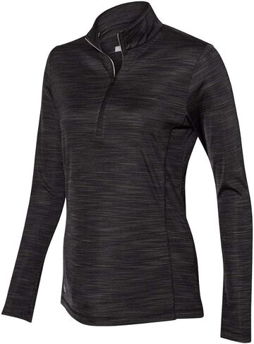 adidas Womens Lightweight Melange Quarter-Zip Pullover (A476) -Black Mela in Saudi Arabia