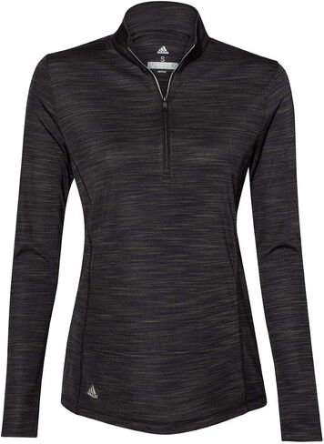adidas Womens Lightweight Melange Quarter-Zip Pullover (A476) -Black Mela in Saudi Arabia