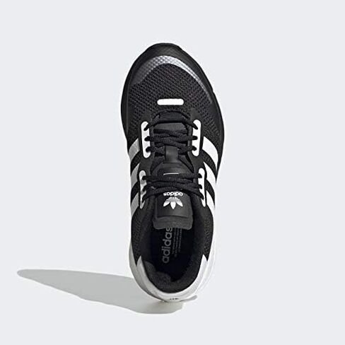 Adidas ZX 1K Boost (للأطفال الكبار) أسود/أبيض/أسود فضي معدني 4.5 للأطفال الكبار in Kuwait