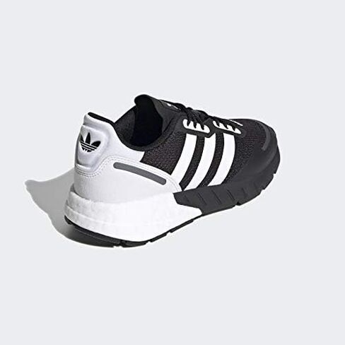 Adidas ZX 1K Boost (للأطفال الكبار) أسود/أبيض/أسود فضي معدني 4.5 للأطفال الكبار in Kuwait