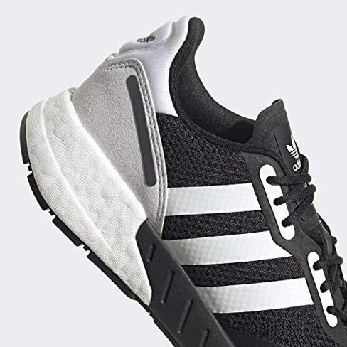 Adidas ZX 1K Boost (للأطفال الكبار) أسود/أبيض/أسود فضي معدني 4.5 للأطفال الكبار in Kuwait