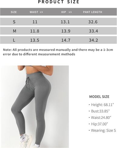 Women's High Waist Drawstring Leggings Seamless Ribbed Yoga Pants for Gym Fitness and Casual Wear in Saudi Arabia