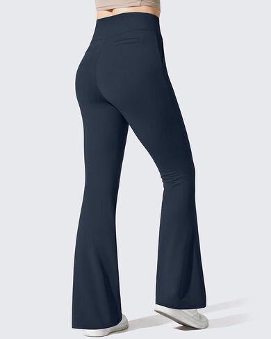 G4Free Barefeel Women's Fleece Lined Flare Yoga Pants Winter Thermal High Waist Leggings with Pockets in Saudi Arabia