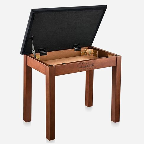 Solid Wood Piano Bench with Storage | Professional Keyboard Stool with Suede Cushion，an Piano Stool Designed for Extended Practice Sessions（Brown） in Kuwait