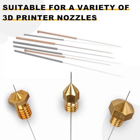 Harfington 10pcs 3D الطابعة فوهة تنظيف الإبر 0.35mm فوهات الفولاذ المقاوم للصدأ من المنظف أداة تنظيف الفوهة ثلاثية الأبعاد لملحقات الطابعات ثلاثية الأبعاد in Kuwait