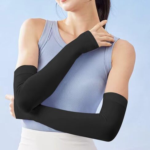 2 Pairs Cooling Arm Sleeves, UV Protection, Breathable Elastic, for Outdoor Sports in Saudi Arabia
