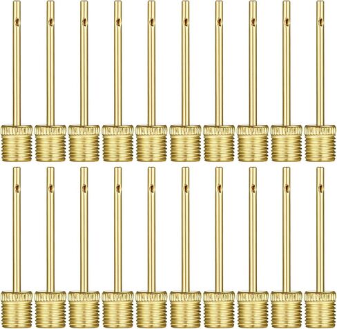 20 حزمة من إبر مضخة الهواء شديدة التحمل لا تنكسر، إبرة مضخات كروية، إبر نفخ مضخة ذهبية متوافقة مع المضخات اليدوية والكهربائية للكرات الرياضية in Kuwait