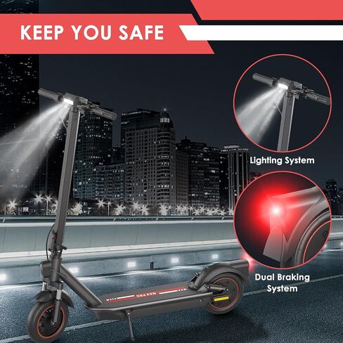 Electric Scooter for Adults, 19/25 Mph Max Speed, 21/25/35 Miles Range,350/500/600W APP Control E-Scooter with 8.5"/10" Inflatable tire, Foldable Escooter with App Control, UL 2272 Certified in Saudi Arabia