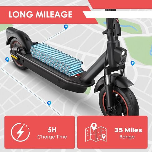 Electric Scooter for Adults, 19/25 Mph Max Speed, 21/25/35 Miles Range,350/500/600W APP Control E-Scooter with 8.5"/10" Inflatable tire, Foldable Escooter with App Control, UL 2272 Certified in Saudi Arabia