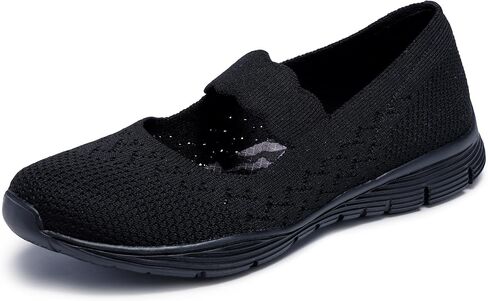 حذاء نسائي مسطح من Skechers Seager Power Hitter مصنوع من نسيج ماري جين in Kuwait