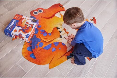 Crocodile Creek Above + Below 48-Piece Jigsaw Floor Puzzle - Fun Floor Puzzles for Kids Ages 4-8 - Day at The Dinosaur Museum - 18 x 24 inches Finished in Kuwait