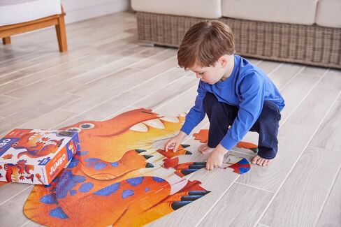 Crocodile Creek Above + Below 48-Piece Jigsaw Floor Puzzle - Fun Floor Puzzles for Kids Ages 4-8 - Day at The Dinosaur Museum - 18 x 24 inches Finished in Kuwait