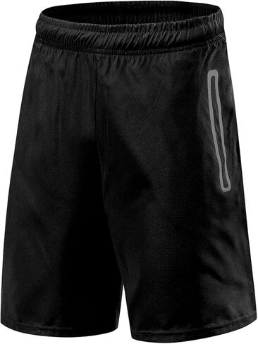 Men's Quick-Dry, Breathable Sports Shorts with Reflective Strips in Saudi Arabia