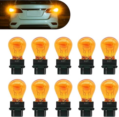 10 PCS 3157 Bulb, Turn Signal Bulb, Automotive Brake Tail Light Bulb Replacement, Universal 3157 Miniature Light for Cars, Trucks, SUVs (White) in Saudi Arabia