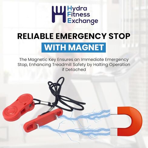 استبدال مفتاح أمان المطحنة - قفل الأمن المغناطيسي البلاستيكي ABS مع الحبل لوقف الطوارئ - متوافق مع Schwin 8.0T ، P/N 8006259 in Kuwait