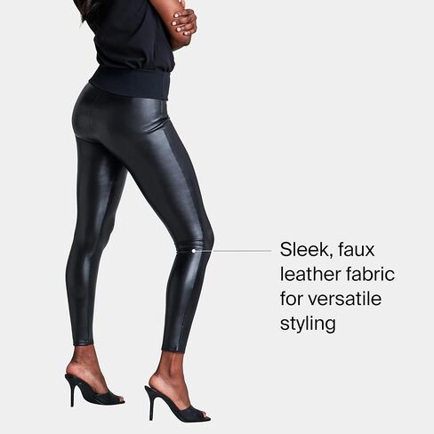 أصول Spanx Legging Red Hot Legging - Lome's Leather Looking Leggings - ... ستبدو حمراء حارة - أسود جدًا ، صغير جدًا in Kuwait
