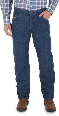 Wrangler FR47M Men's FR Flame Resistant Regular Fit Lightweight Denim Jeans - 44W x 32L in Saudi Arabia