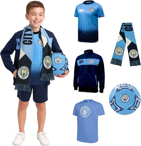 Icon Sports Official Soccer Team Ultimate Fan Pack - Unisex Kids - Jacket, T-Shirts, Scarf & Soccer Ball in Kuwait