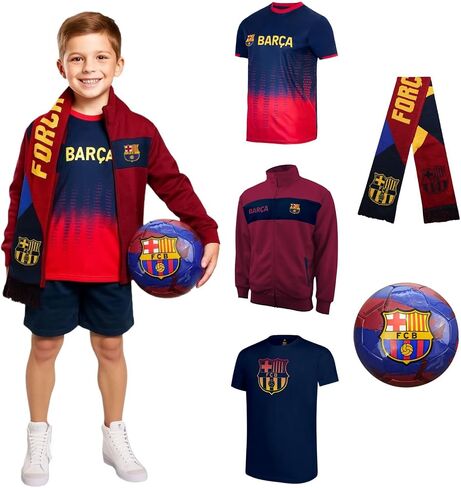Icon Sports Official Soccer Team Ultimate Fan Pack - Unisex Kids - Jacket, T-Shirts, Scarf & Soccer Ball in Kuwait