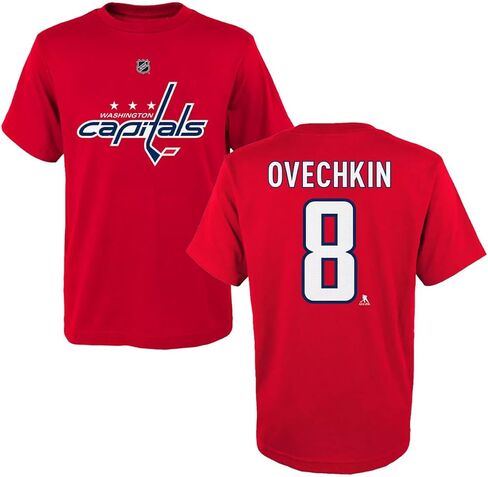 تي شيرت Outerstuff Alexander Ovechkin Washington Capitals #8 للأطفال والأولاد مقاس 4-7 مقاس اسم ورقم اللاعب in Saudi Arabia