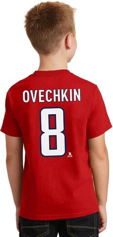 تي شيرت Outerstuff Alexander Ovechkin Washington Capitals #8 للأطفال والأولاد مقاس 4-7 مقاس اسم ورقم اللاعب in Saudi Arabia