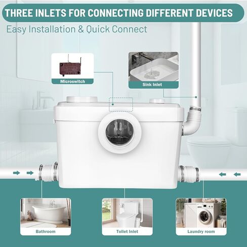 Submersible Sump Pump with Float Switch 1/4HP Sewage Effluent Pump with 16FT Power Cord for Pool Draining, Flooded House, Sump Pit, Pond Water Removal in Kuwait