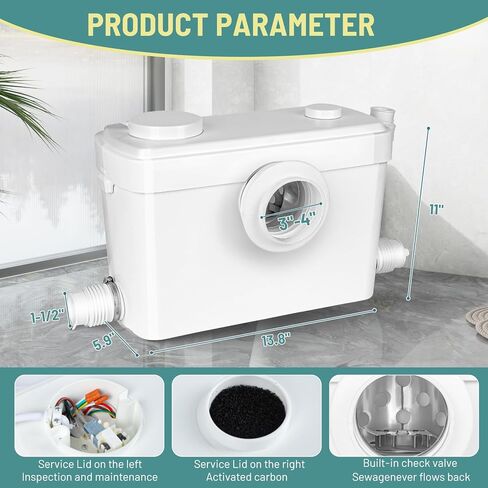 Submersible Sump Pump with Float Switch 1/4HP Sewage Effluent Pump with 16FT Power Cord for Pool Draining, Flooded House, Sump Pit, Pond Water Removal in Kuwait