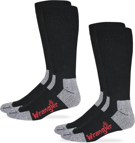 Wrangler mens Steel Toe Boot Ultra-dri Work Crew Socks 2 Pair Pack in Saudi Arabia