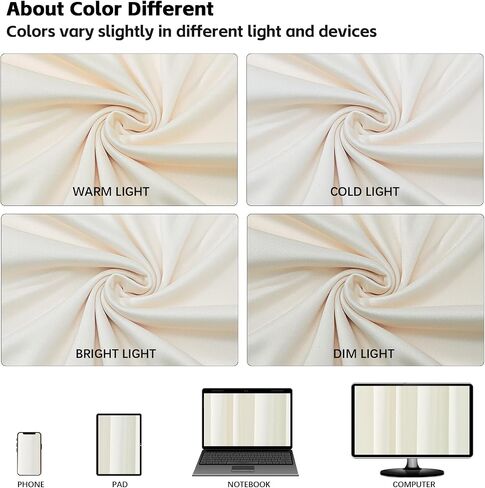 40x10ft Wrinkle Free Ivory Backdrop Curtain for Parties Soft Fabric Drapes Wedding Ivory Curtain Backdrop for Birthday Party Decorations Background for Photography 5x10ft,8 Panels in Saudi Arabia