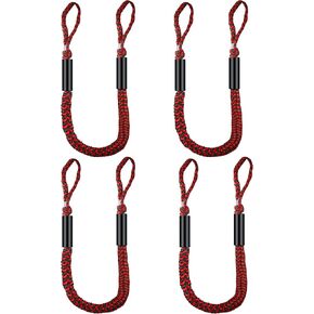 خطوط قفص الاتهام بنجي للقارب امتصاص الصدمات حوض التعادل رباط حبل اكسسوارات القوارب 4-5.5 قدم، 4 حزمة (بقعة حمراء وسوداء) in Kuwait