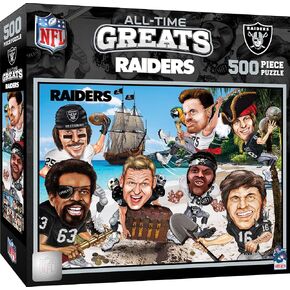 MasterPieces 500 Piece Sports Jigsaw Puzzle for Adults - NFL Las Vegas Raiders All-Time Greats - 15x21" in Saudi Arabia