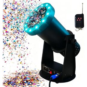 Professional Electric Confetti Machine with LED Lights, 1500W DMX Control Digital Confetti Cannon wth Remote Control for Weddings, DJ Party, Stage Shows, Concert Event Show Christmas, Powerful Output in Saudi Arabia