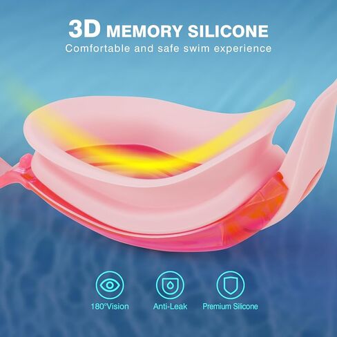 نظارات السباحة لا تتسرب مكافحة الحماية من الأشعة فوق البنفسجية القابلة للتعديل مع نظارات سباحة احترافية للرجال البالغين نساء in Kuwait