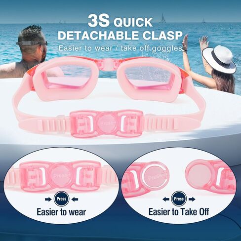 نظارات السباحة لا تتسرب مكافحة الحماية من الأشعة فوق البنفسجية القابلة للتعديل مع نظارات سباحة احترافية للرجال البالغين نساء in Kuwait