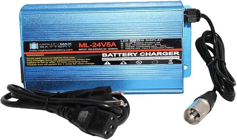 Mighty Max Battery 24V 5Amp 3 Stage XLR Charger for Hoveround Forerunner, MPV 4, MPV 5 in Saudi Arabia