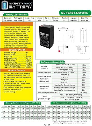 Mighty Max Battery ML4-6 - 6V 4.5AH Replaces Mojo Robo Duck Decoy Game Deer Feeder Battery - 4 Pack in Saudi Arabia