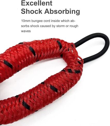Bungee Dock Lines for Boat Shock Absorb Dock Tie Mooring Rope Boat Accessories 4-5.5 ft,4Pack (RED&Black spot) in Saudi Arabia